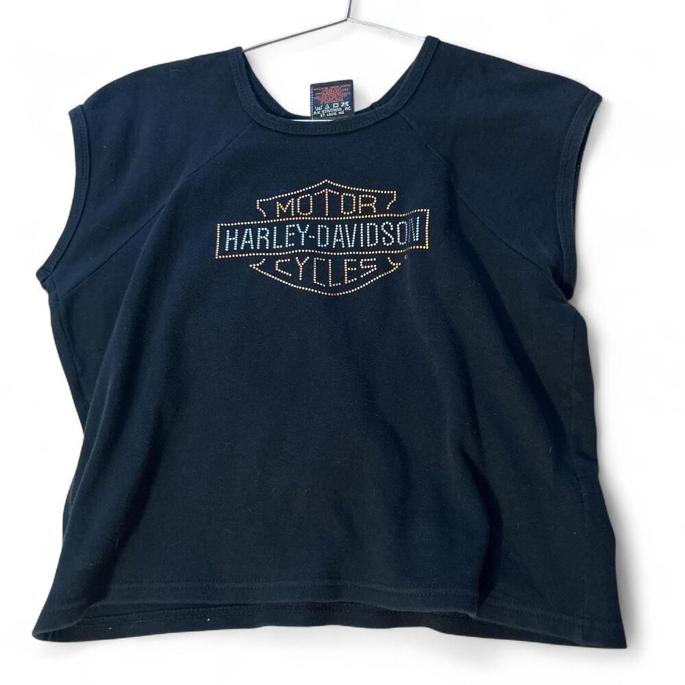 Harley-davidson Women's Black and Navy Vest